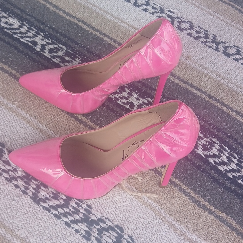 GUC Lemon Drop Spike Heels Pink Size 6.5 - Picture 4 of 6